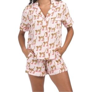 Bouffants & broken hearts, cheetah in high heels pajama set